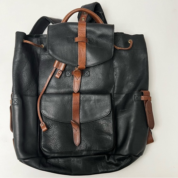 Will Leather Goods Handbags - Will’s Leather Black and Brown Rainier Genuine Leather backpack